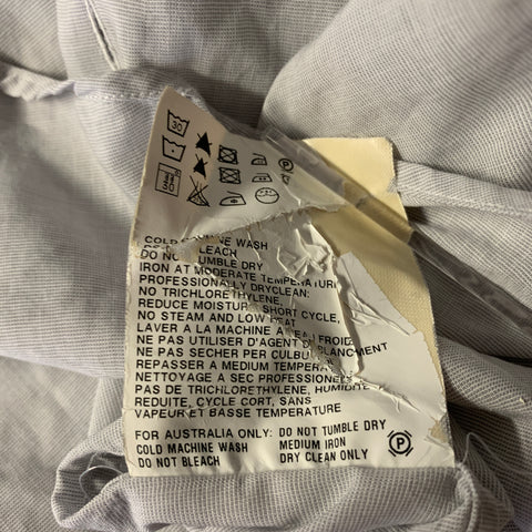 JIL SANDER Size M Grey Cotton Button Up Long Sleeve Shirt