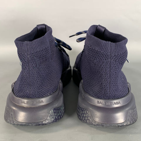 BALENCIAGA Navy Mesh Runner Sneakers