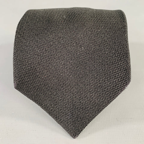 PRADA Black Woven Silk Tie