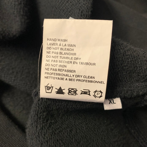 TIM COPPENS Size XL Black Orange Graphic Cotton Crew Neck Sweatshirt