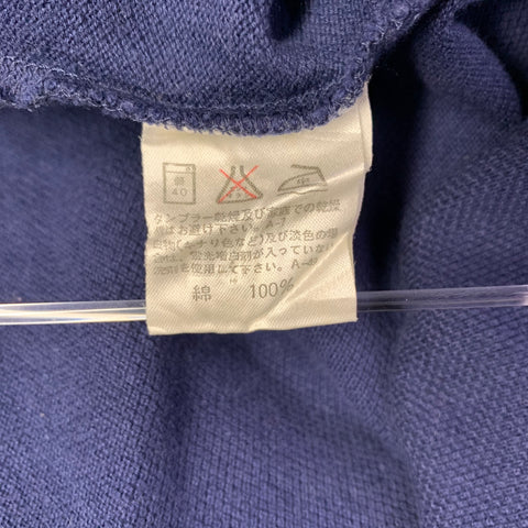 ISSEY MIYAKE Size M Navy Cotton Embroidered Fish Polo