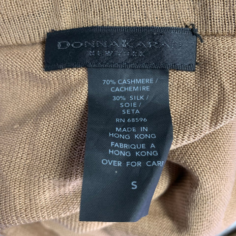 DONNA KARAN Size S Gold Cashmere Silk Sequined Elastic Waistband Maxi Skirt