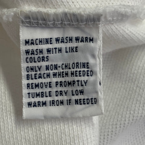 POLO by RALPH LAUREN Size L White Big Pony Embroidery Custom Fit Cotton Polo