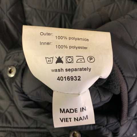 BARBOUR Size 12 Black Polyamide Quilted Jacket