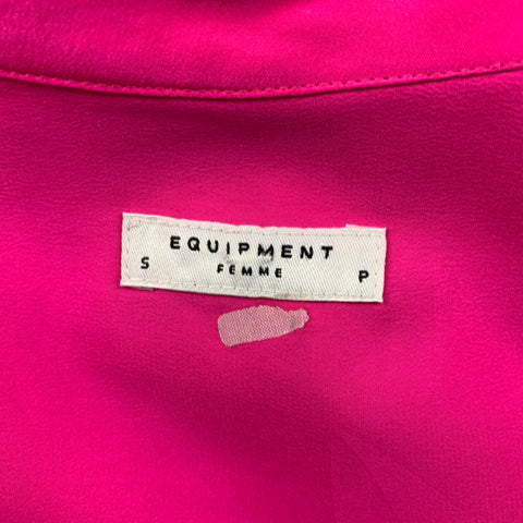 EQUIPMENT Size S Pink Silk Patch Pockets Shirt