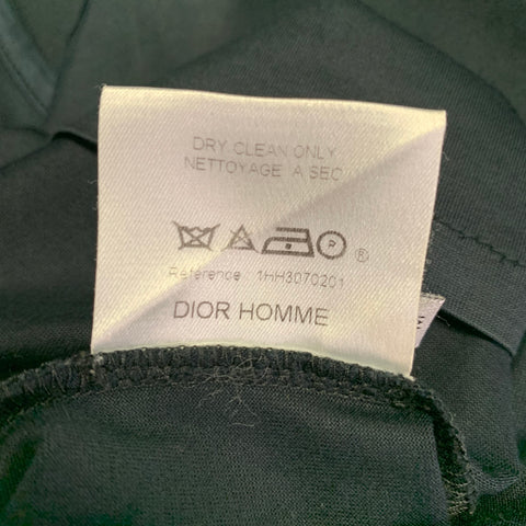 DIOR HOMME Size M Black Cotton Pleated Sleeveless Tank Top