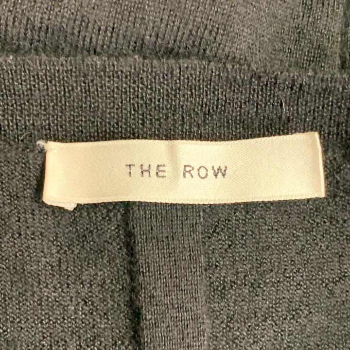 THE ROW Size L Black Cashmere Knit Button Up Cardigan