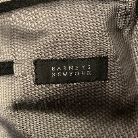 BARNEYS NEW YORK Size 44 Black Loro Piana Cashmere Notch Lapel Sport Coat