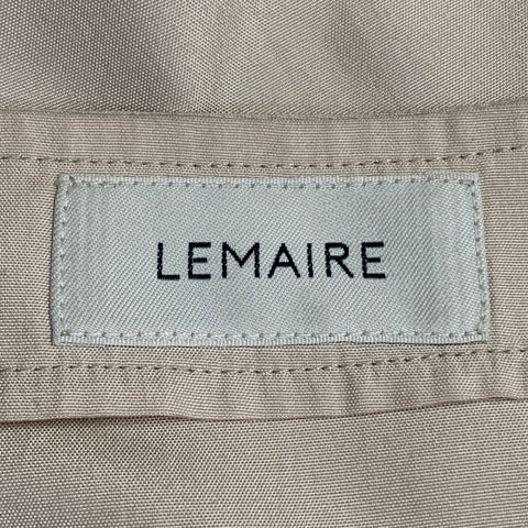 LEMAIRE Size 48 Beige Viscose Collarless One Pocket Long Sleeve Shirt