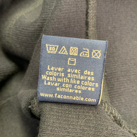 FACONNABLE Size L Navy Cotton 1/4 Zip Pullover