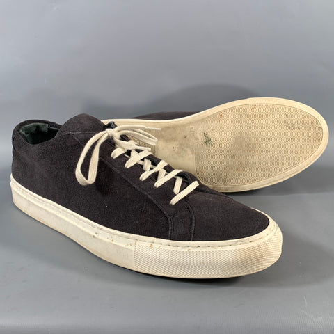 COMMON PROJECTS Size 11 Navy Suede Lace Up Sneakers