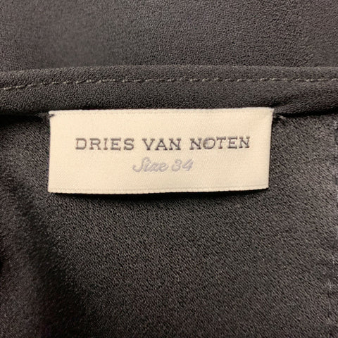 DRIES VAN NOTEN Taille 2 Haut sans manches perlé noir
