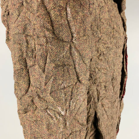 ATTACHMENT Size XL Brown Wrinkled Wool Blend Jacket