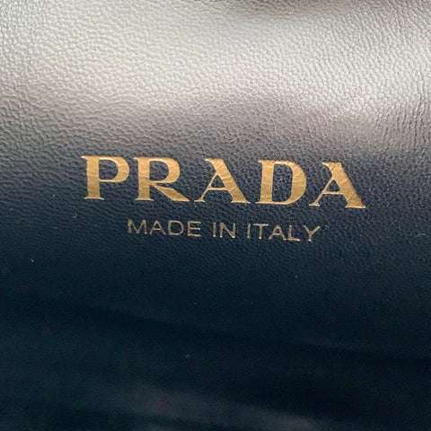 Sac Hobo PRADA City en cuir de veau noir