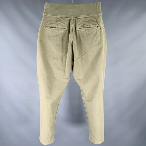 KAPITAL Size M -Sarouel- Green Cotton Drop Crotch Casual Pants