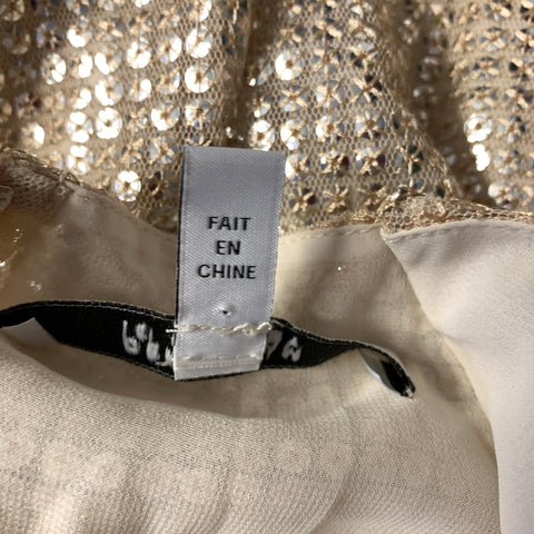 DEREK LAM Size 4 Gold Tan  Dress Top