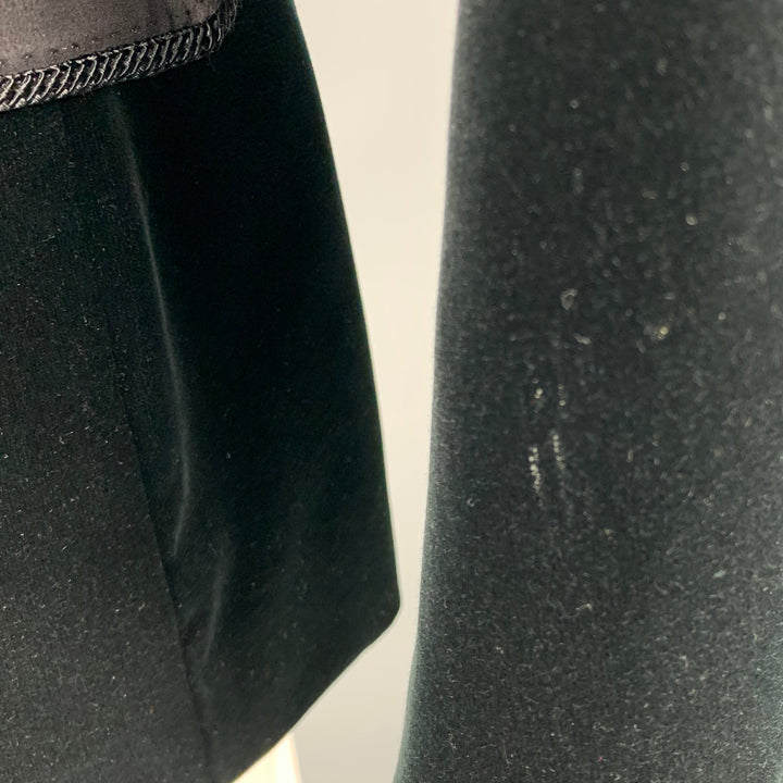 DOLCE & GABBANA Size 42 Black Velvet Cotton Silk Peak Lapel Sport Coat