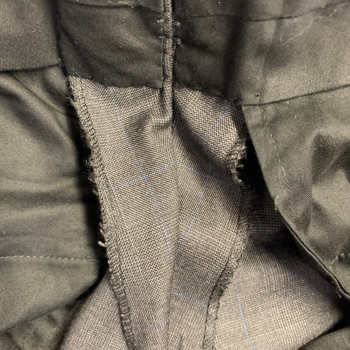 BAND OF OUTSIDERS Size 38 Regular Charcoal Grey Blue Glenplaid Wool Suit