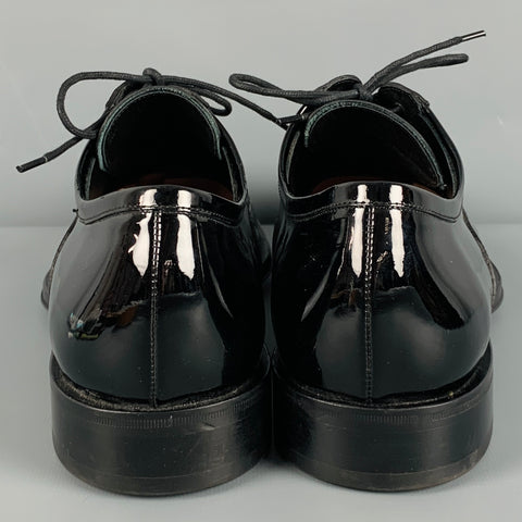 ALLEN EDMONDS Size 11 Black Patent Leather Lace-Up Shoes
