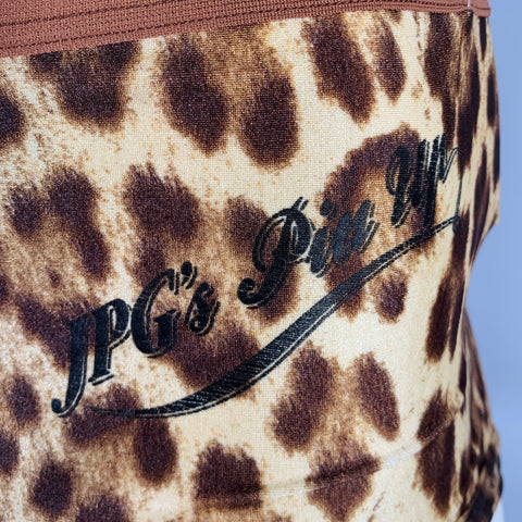 JEAN PAUL GAULTIER Slip de bain Speedo taille L imprimé animal marron clair