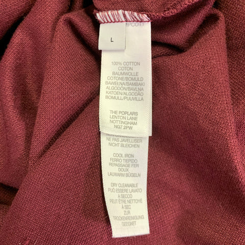 PAUL SMITH Size L Burgundy Multi Color Cotton Contrast Trim Polo