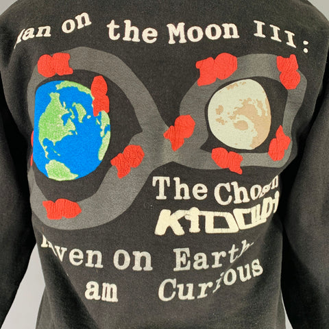 KID CUDI Size S Limited Edition Black Multi Color Cotton Hoodie Sweatshirt