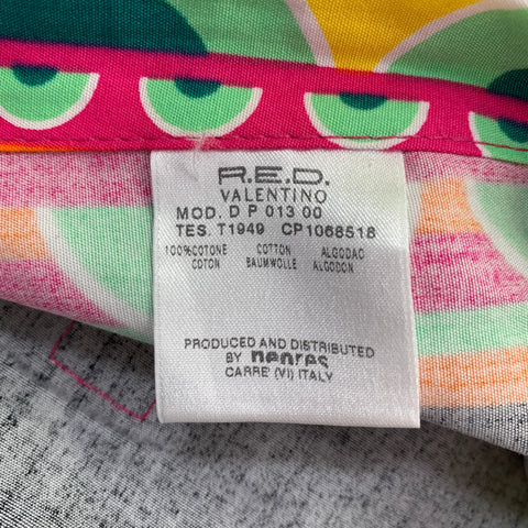 RED VALENTINO Size 12 Multi Color Cotton Print Drawstring Casual Pants