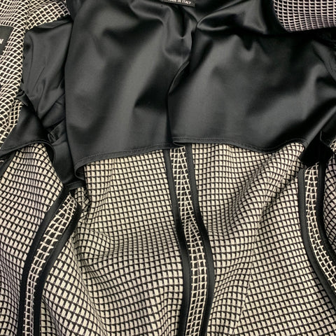 GIORGIO ARMANI Size 38 Regular Black White Nailhead Notch Lapel Sport Coat