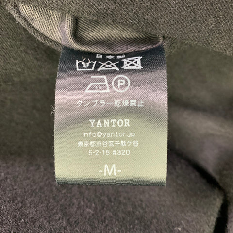 YANTOR Size M Black Wool Poncho Coat