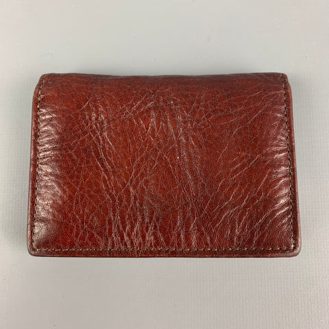 SCULLY Brown Textured Leather Bi-Fold Wallet