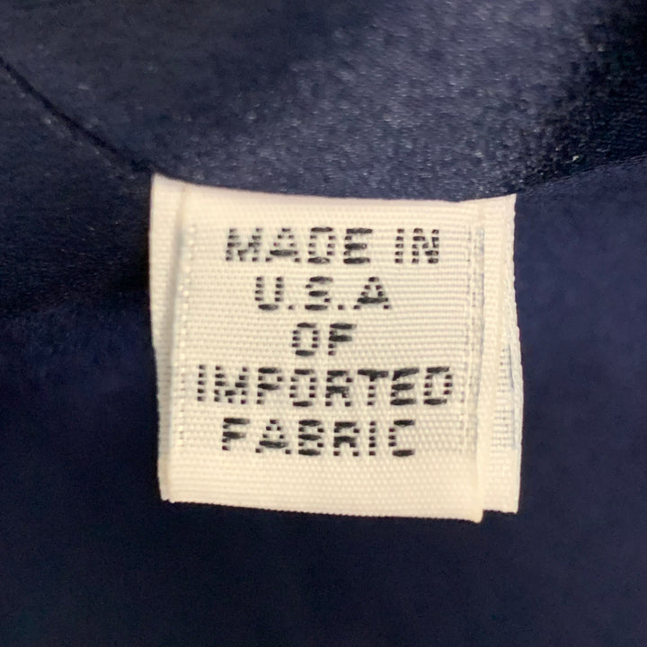 DONALD DEAL Size 8 Navy Taffeta Spaghetti Straps Knee Length Cocktail Dress