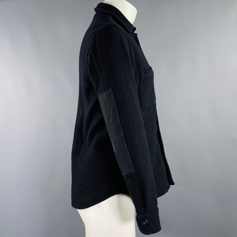 Chemise de travail homme manches longues RGT taille S bleu marine, coudières, tissus mixtes