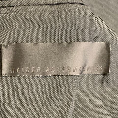 HAIDER ACKERMANN Size 38 Brown Checkered Jacquard Linen Silk Double Breasted Sport Coat