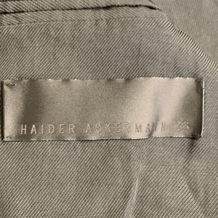 HAIDER ACKERMANN Size 38 Brown Checkered Jacquard Linen Silk Double Breasted Sport Coat