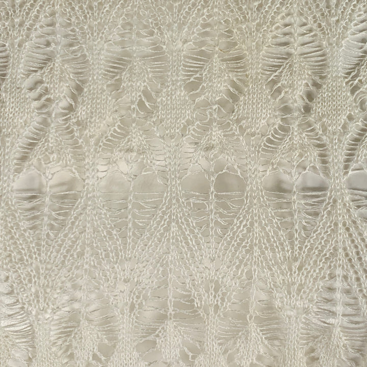 VINTAGE Size M Cream Lace Long Sleeve Casual Top