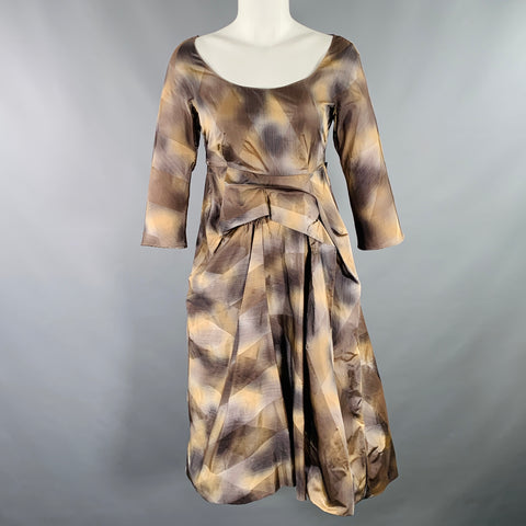 polyester taffeta dress Peggy Taffeta Dress - Black & Fuchsia Sleeveless Dress