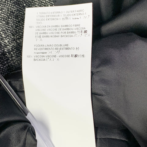 VERSACE COLLECTION Size 46 Black White Woven Bamboo Single Breasted Suit
