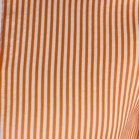 Chemise ETRO manches longues en coton orange et blanc, taille S, boutonnée