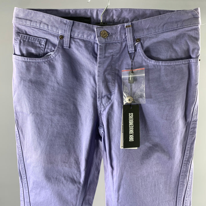 DIRK BIKKEMBERGS Size 30 Purple Cotton Button Fly Jeans