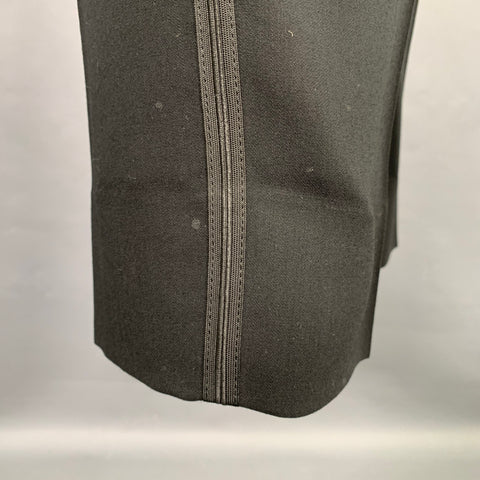 GIORGIO ARMANI Size 38 Black Wool Single Button Tuxedo