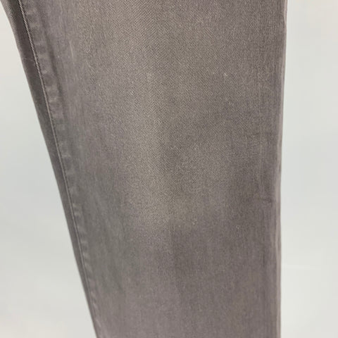 FENDI Size 30 Grey Charcoal Cotton Blend Flat Front Casual Pants