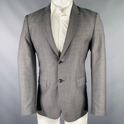 THEORY Size 40 Short Grey Wool Notch Lapel Sport Coat