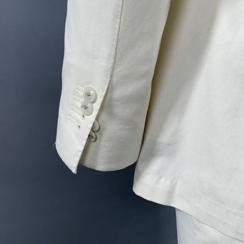 SUIT SUPPLY Size 42 Regular White Cotton Notch Lapel Suit