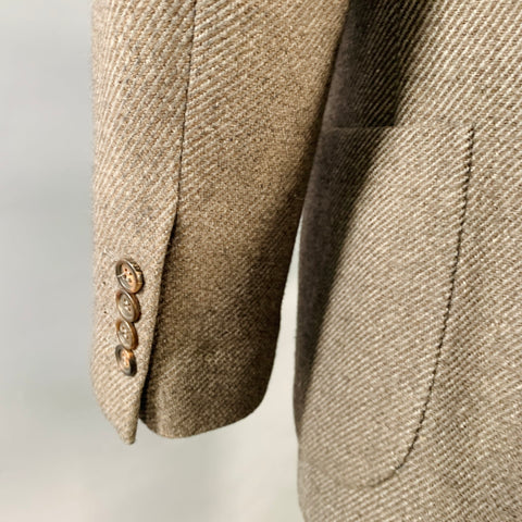 BRUNELLO CUCINELLI Size 38 Grey Light Grey Cashmere Double Breasted Sport Coat