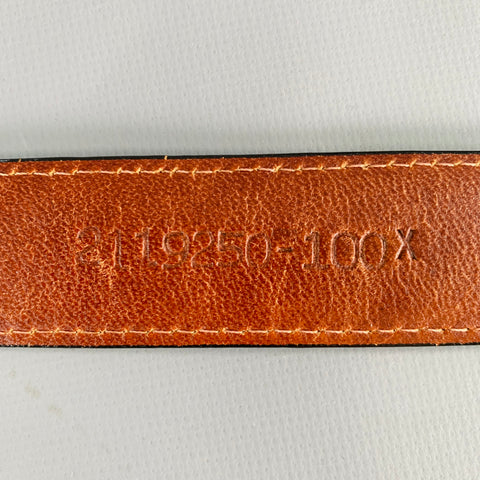 POLO by RALPH LAUREN Size 32 Black Silver Leather Lizard Belt