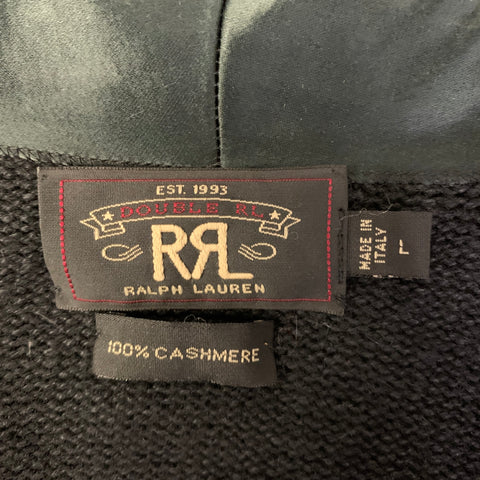 RRL by RALPH LAUREN Size L Black Knit Cashmere Cardigan