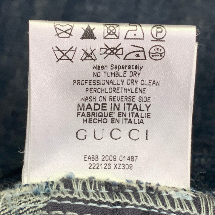 GUCCI Size 34 Indigo Cotton Straight Five Pockets Button Fly Jeans