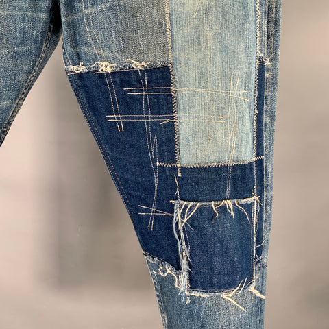 JUNYA WATANABE Size S Blue Navy Patchwork Cotton Selvedge Jeans
