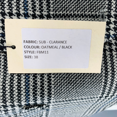 FAVOURBROOK Size 38 Black White Plaid Wool Classic V-Neck Vest