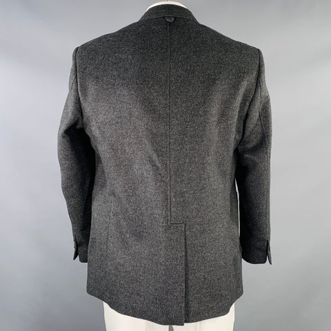 BLACK FLEECE Size 46 Charcoal Camel Hair Notch Lapel Sport Coat